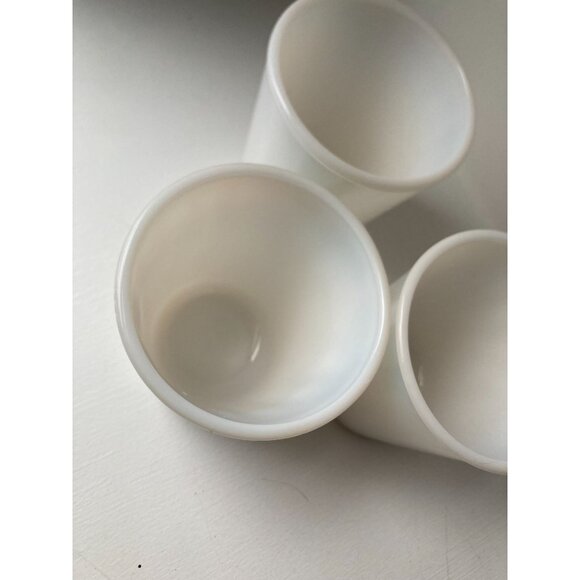 3 Vintage Hazel Atlas 3.5" Translucent White Milk Glass Juice Tumblers - Picture 5 of 10